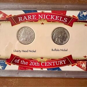 Rare Nickels of the 20th Century Set Liberty Head Nickel & Buffalo Nickel